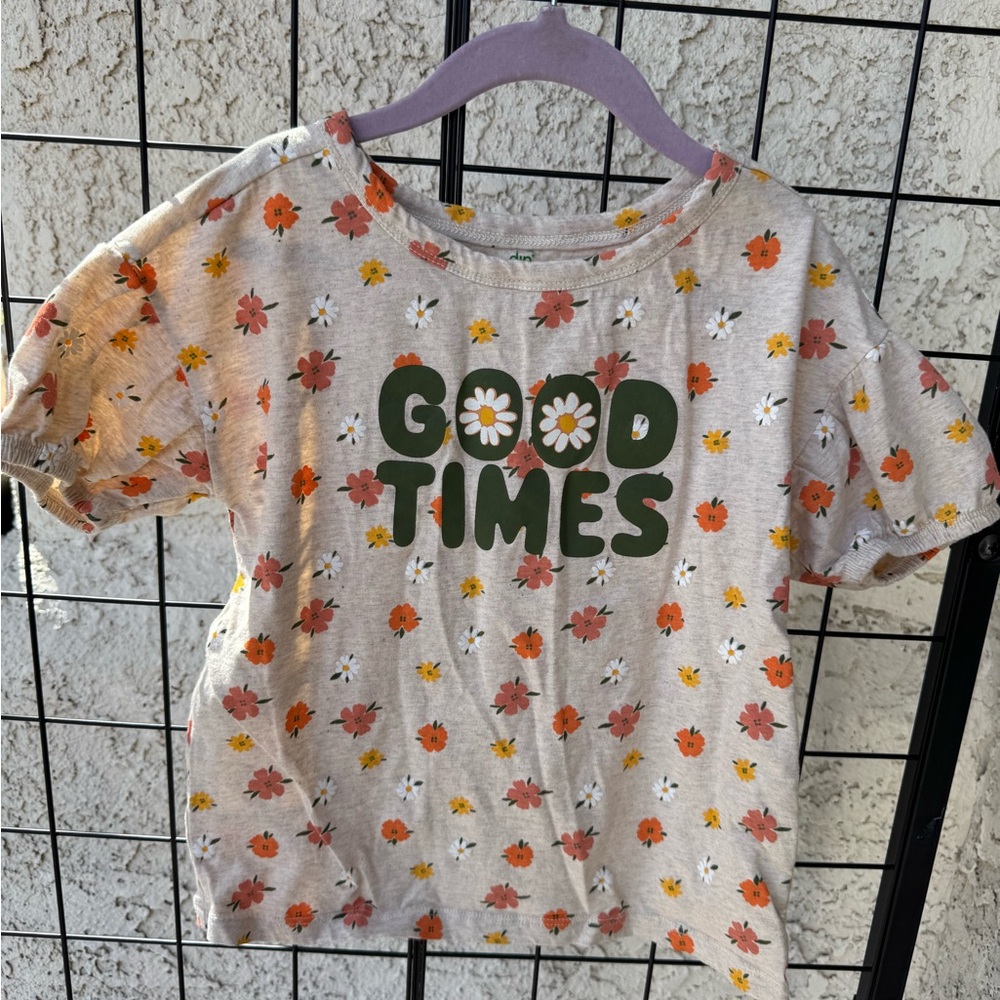 DIP good Times Girls Shirt - Floral - Size 8 NWOT